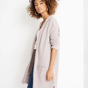 Madewell Soft Pink Open-Front Cardigan